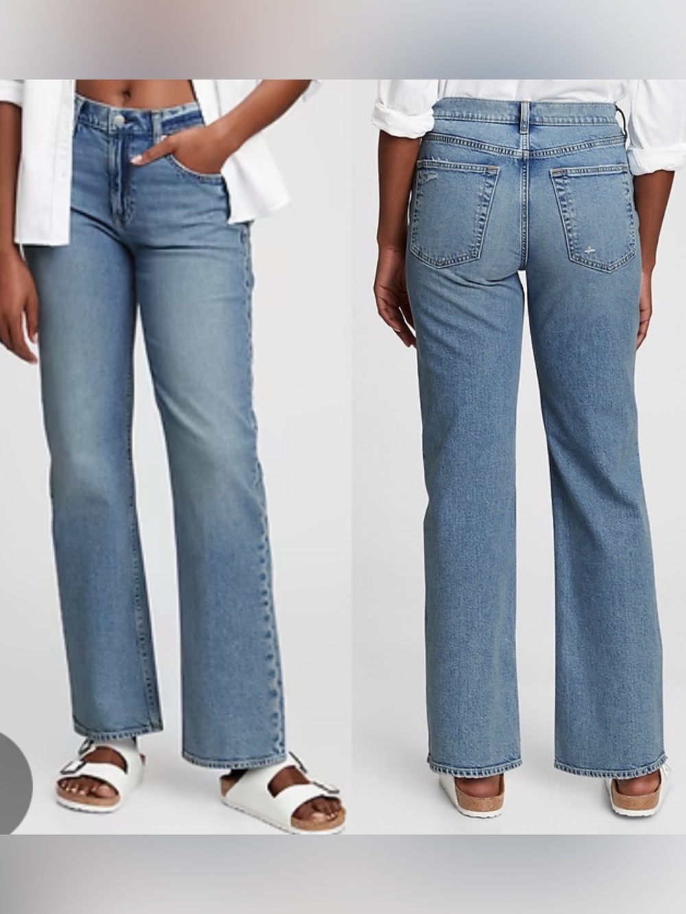 Gap Mid Rise '90s Loose Jeans with Washwell in Organic Cotton Size 32, 14 reg